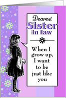 When I Grow Up - Birthday Sister-in-Law card