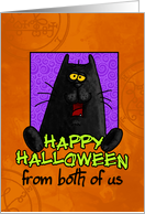 happy halloween - from both of us card