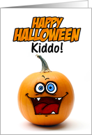 happy halloween pumpkin - kiddo card