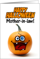 happy halloween pumpkin - mother-in-law card