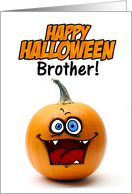 happy halloween pumpkin - brother card