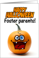 happy halloween pumpkin - foster parents card