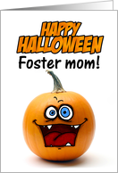 happy halloween pumpkin - foster mom card