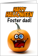 happy halloween pumpkin - foster dad card