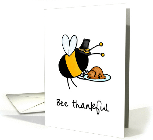 bee thankful card (288578)