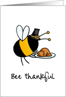 bee thankful card