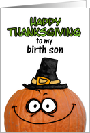 happy thanksgiving to my birth son card