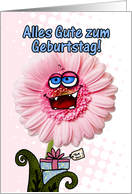 happy birthday flower - german card