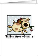 ’tis the season to be furry card