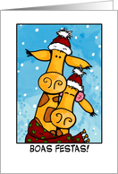 merry christmas - portuguese card