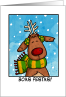 merry christmas - portuguese card