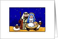 christmas - nativity scene card