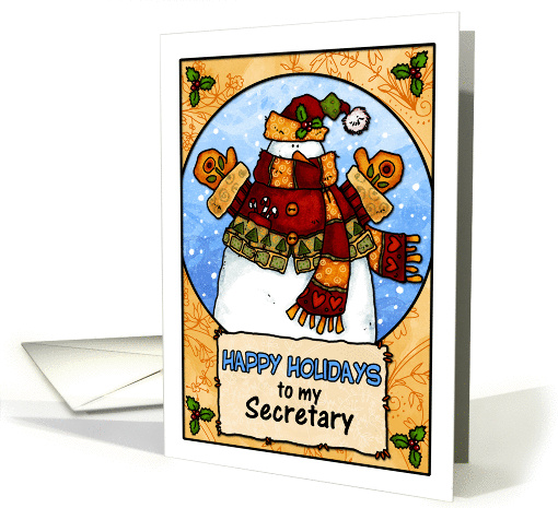 happy holidays to my secretary card (314714)