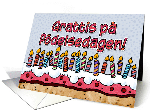 Grattis p fdelsedagen  - Swedish birthday card (379607)
