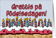 Grattis p fdelsedagen - Swedish birthday card