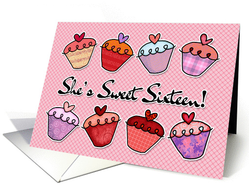 She's sweet sixteen - party invitation card (380187)