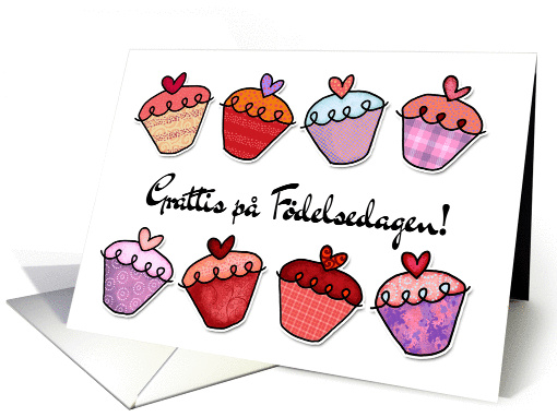 Grattis p fdelsedagen - Swedish birthday card (380326)