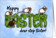 Happy Easter dear step sister card