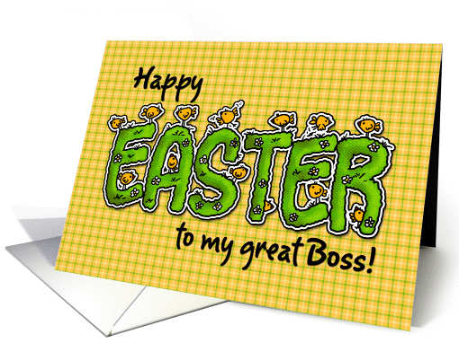 Happy Easter to my great boss card (387667)