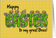 Happy Easter to my great boss card