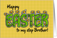 Happy Easter to my step brother card