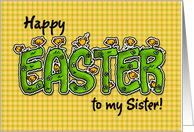 Happy Easter to my sister card