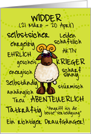 Tierkreiszeichen - Widder card