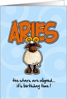 Happy Birthday Aries card