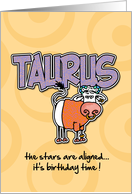 Happy Birthday Taurus card
