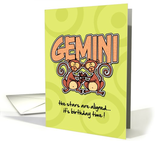 Happy Birthday Gemini card (396920)