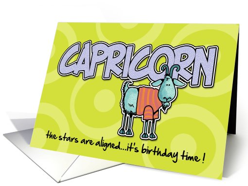 Happy Birthday Capricorn card (396930)