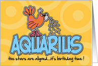 Happy Birthday Aquarius card