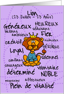 zodiaque - Lion card