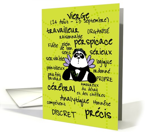 zodiaque - Vierge card (397650)