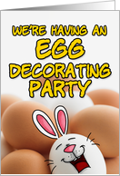 egg decorating party invitation card