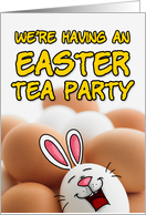 easter tea party invitation card