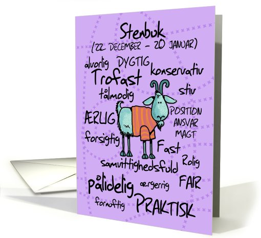 Stjernetegn - Stenbuk card (404362)