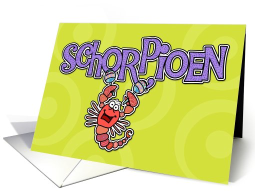 dutch zodiac card - Scorpio (Sterrenbeeld Schorpioen) card (405491)
