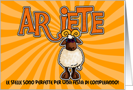 inviti festa di compleanno - Ariete (Birthday party invitations - Aries) card