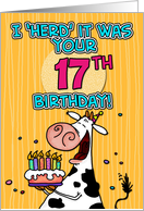 I ’herd’ it was your birthday - 17 years old card