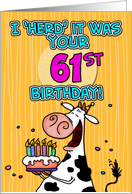 I ’herd’ it was your birthday - 61 years old card