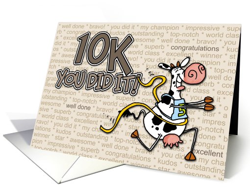 congratulations - 10K run you did it! card (441697)