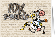 congratulations - 10K run you did it! card