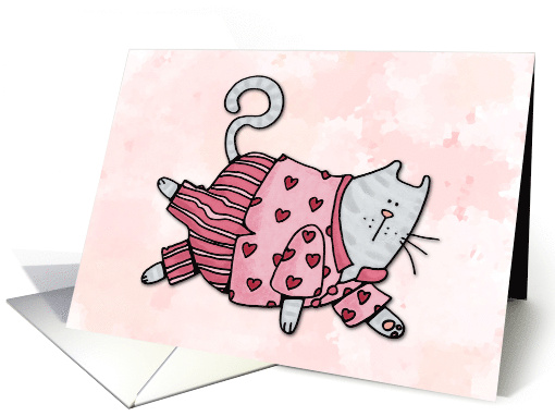 Pink Payama Kitty card (44182)