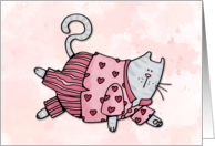 Pink Payama Kitty card