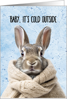 Baby It’s Cold Outside Snow Bunny card