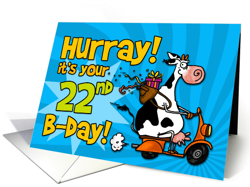 Hurray! it's your 22nd birthday card (448201)