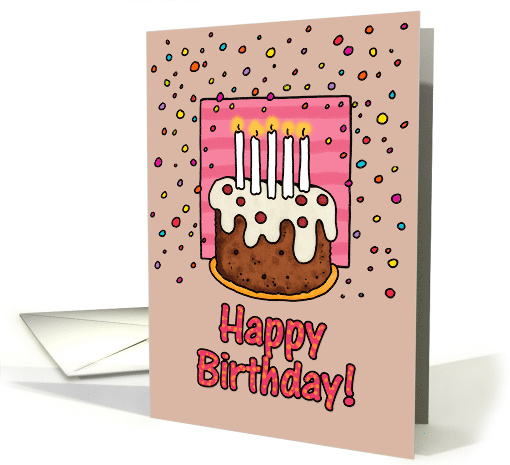 Happy Birthday Candles on Cake card (45520)