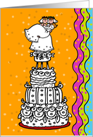 Lesbian Wedding Cake Congratulations card