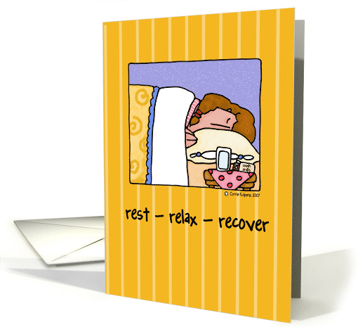 Woman Rest Relax Recover Get Well card (54889)